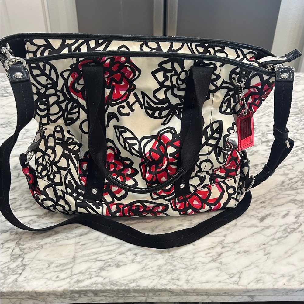Coach Poppy Daisy  Kyra Graffiti Tote